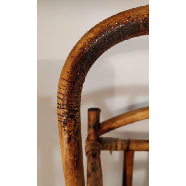 Mid Century Bamboo Magazine Rack Holder Crespi Style For Sale - Image 4 of 9