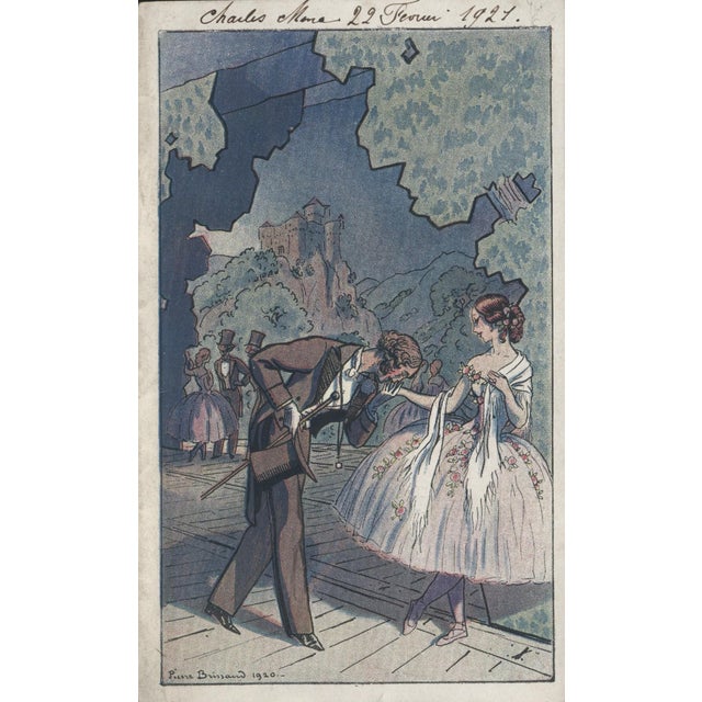 Art Deco 1920-Set of 2 French Theater-Opera Program Covers-Lovers For Sale - Image 3 of 3