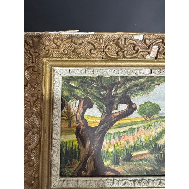 Vintage Miniature French Country Painting For Sale - Image 9 of 15