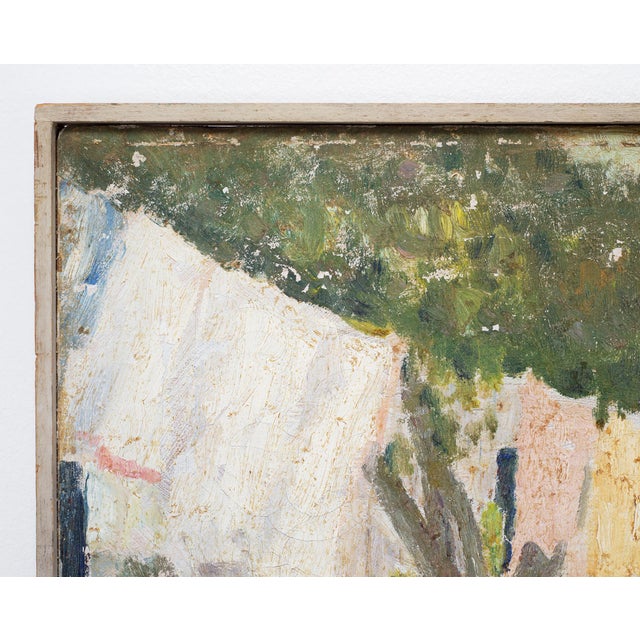 Mid-Century Impressionist Summer Garden Oil Canvas Painting For Sale In Sacramento - Image 6 of 18