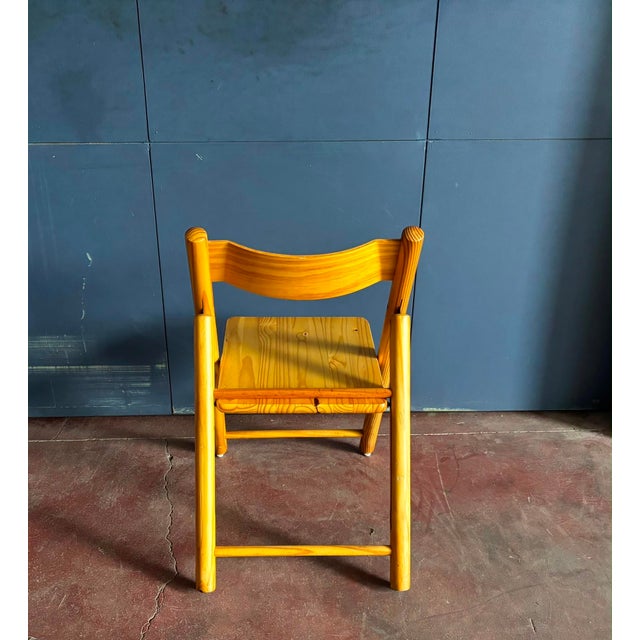 1970s Mid-Century Danish Pine Folding Chairs, 1970s, Set of 4 For Sale - Image 5 of 7