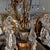 In the Style of Dennis & Leen Gold Finish Six Light Crystal Chandelier For Sale - Image 10 of 12