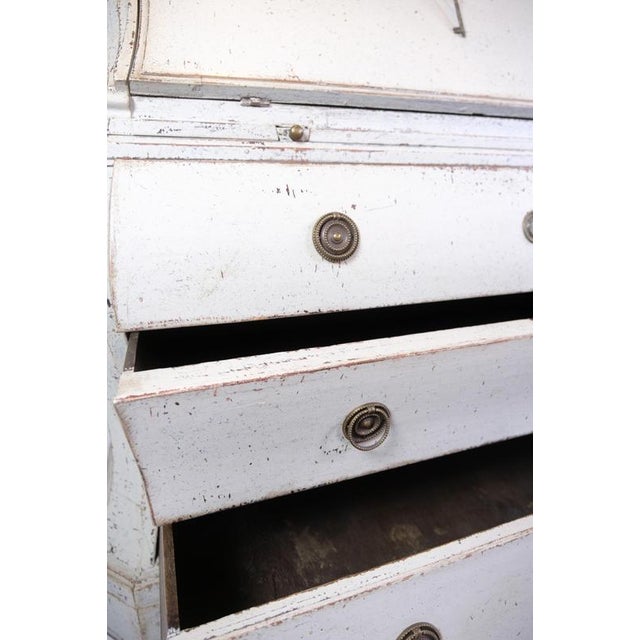 Gustavian Grey Painted Chatol with 4 Drawers, 1790s For Sale - Image 11 of 14