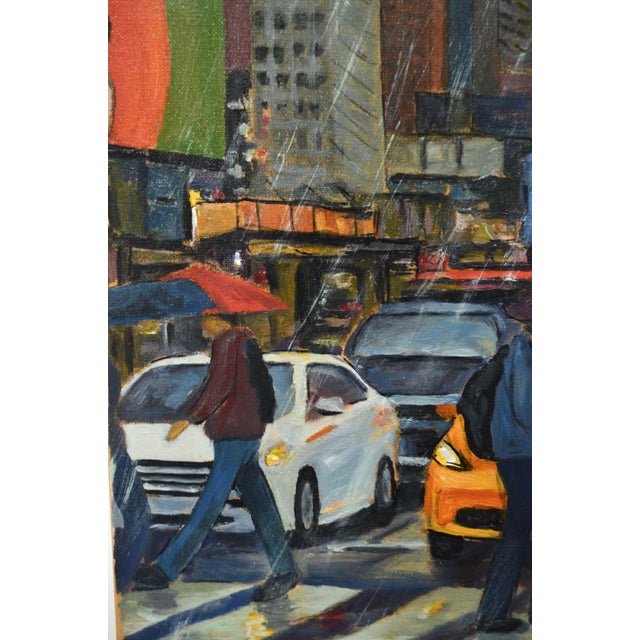 Patrice Guiraud, New York City in the Rain, 2017, Oil on Canvas For Sale - Image 10 of 11