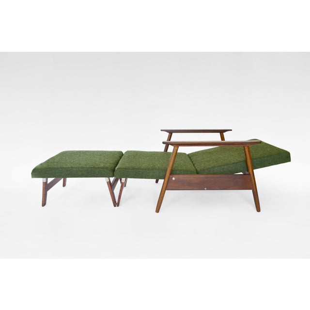 Brown Vintage Convertible Sleeping Armchair by Valerija Ema Cukermanienė for Vilniaus Baldų Kombinatas, 1960s For Sale - Image 8 of 8