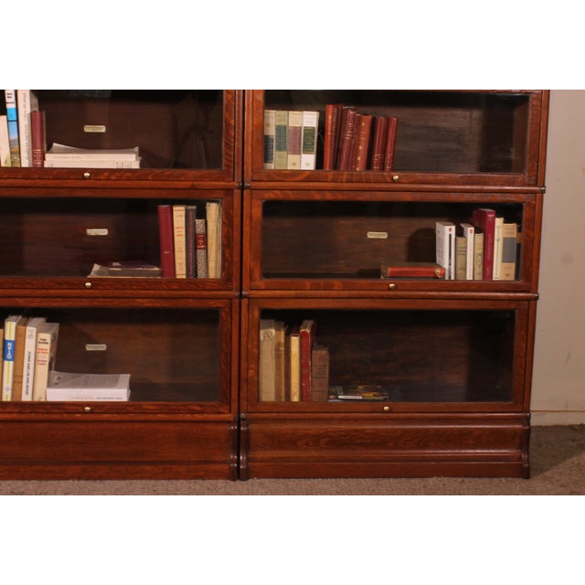 19th Century Oak 3-Module Bookshelf from Wernicke Globe, 1890s For Sale - Image 5 of 15