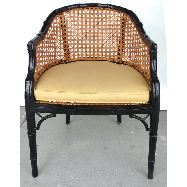 Lacquered FauxBamboo & Cane Chairs A Pair Chairish