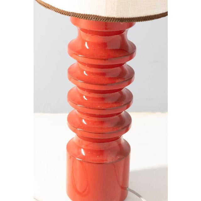 Floor lamp produced in Europe during the 1960s–1970s, reflecting decorative mid-century design with a strong material...