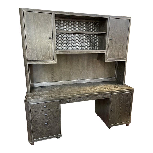 Excellent Modern “Art” Geode Collection Desk With Hutch - Scottsdale Az For Sale