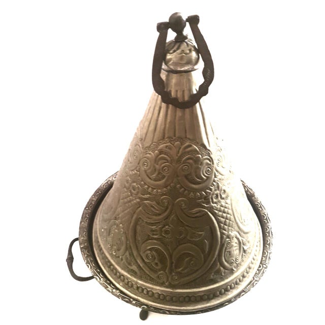 Moroccan Silver Serving Tagine Dish With Lid Chairish