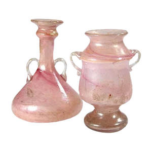 Vintage Hand Blown Art Glass Scavo Vases from Cenedese, 1970s, Set of 2