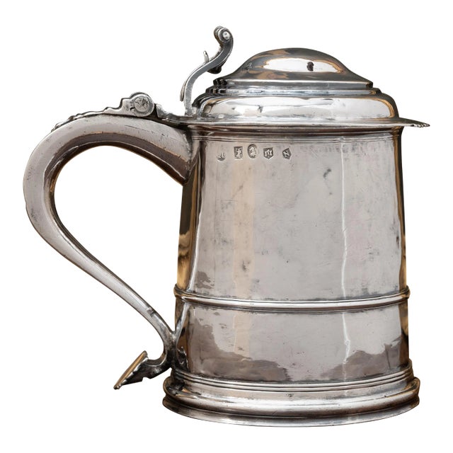 Queen Anne Provincial Britannia Silver Tankard, John Elston, Exeter, 1713 For Sale