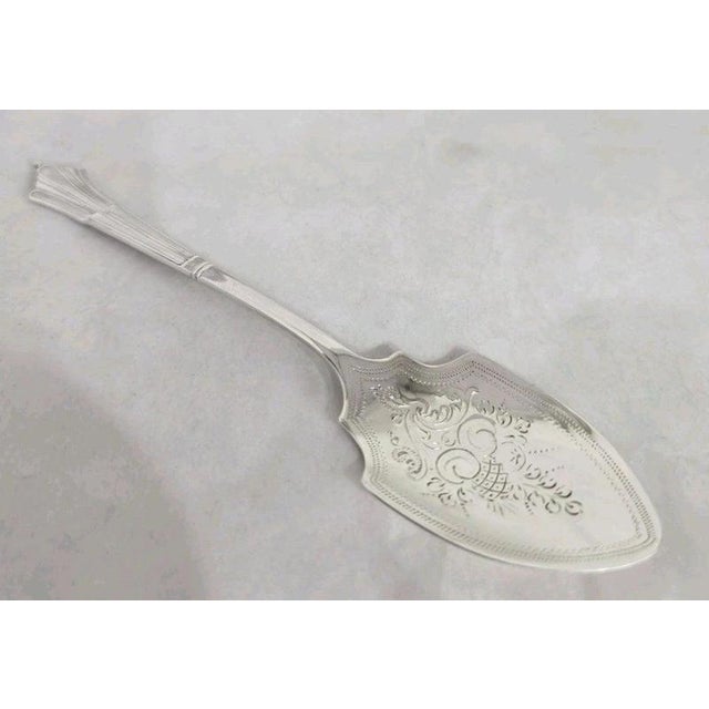 Antique Edwardian Sterling Silver Preserve Spoon, Sheffield, 1902 For Sale - Image 4 of 15