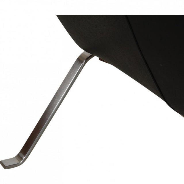 Black PK-22 Chair in Black Aura Leather by Poul Kjærholm For Sale - Image 8 of 18