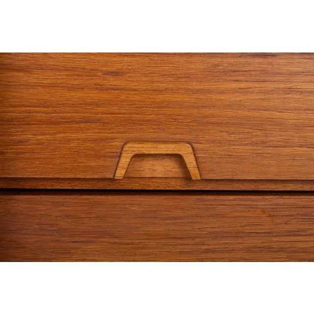 Vintage Highboard in Teak and Glass Doors, 1960s For Sale - Image 10 of 12