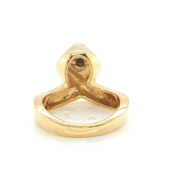 Tiffany and Co. Mid 20th Century Tiffany & Co Paloma Picasso Diamond Loop Ring 18K Yellow Gold Size 5 For Sale - Image 4 of 7