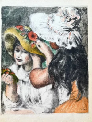 1951 Pierre-Auguste Renoir Lithograph 5 Le Chapeau Epingle – Full Colors