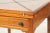 Brown An English Sheraton Mahogany and Satinwood Inlaid Handkerchief Table Early 20th Century, Leather Top From the Estate of Bob Newhart For Sale - Image 8 of 8