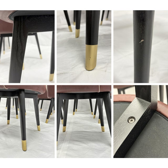 Set of 6 Baxter "Colette" Chairs by Roberto Lazzeroni in Leather Brass For Sale - Image 17 of 18