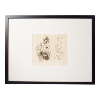 Limited Edition Etching by Jack Levine For Sale