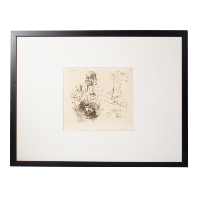 Limited Edition Etching by Jack Levine For Sale