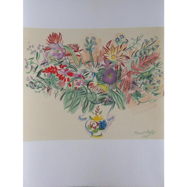 Raoul Dufy, Country Bouquet, Original Lithograph For Sale - Image 4 of 4