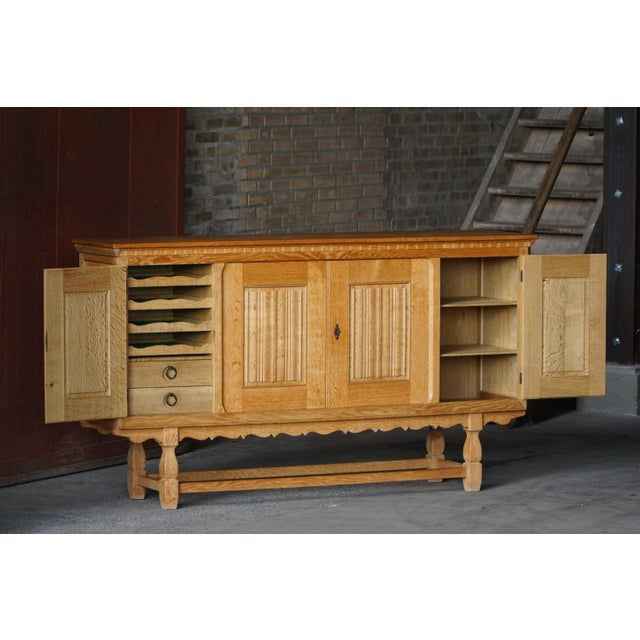 Modern Danish Oak Sideboard by Henning Kjærnulf for Eg Møbler, 1960s For Sale - Image 6 of 18