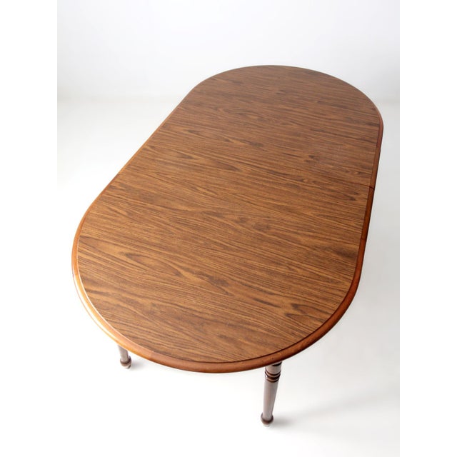 Brown Vintage Colonial Revival Extension Dining Table For Sale - Image 8 of 18
