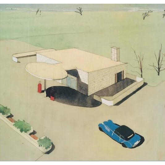 Arne Jacobsen Skovshoved Gas Station Poster (1937), 2002 Dimension: 33.1 × 23.4 in | 84.1 × 59.4 cm (A1) Accompanied by a...