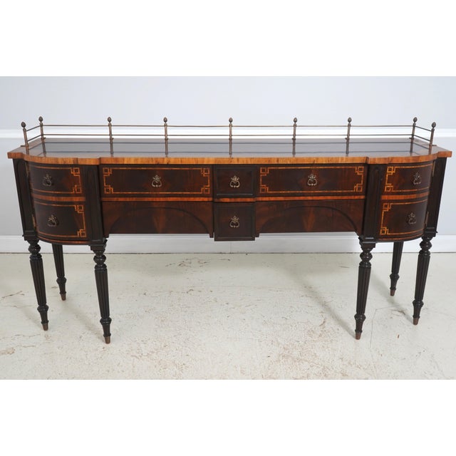 Age: Approx: 10 Years Old Details: High Quality Construction Large Impressive Sideboard Nice Inlay Work Throughout...