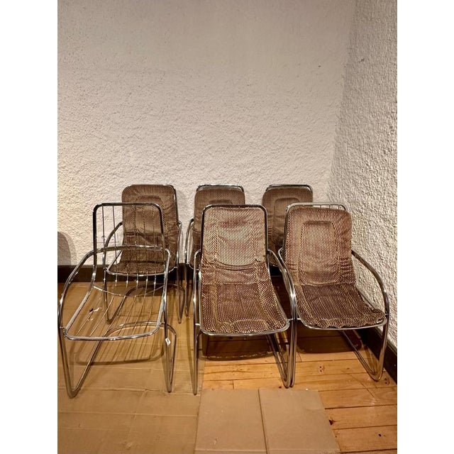Brown Vintage Chairs, 1970s, Set of 6 For Sale - Image 8 of 9