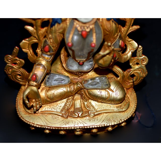 Rock Crystal White Tara Gilt Bronze Tibetan Authenticity Seal For Sale - Image 17 of 18