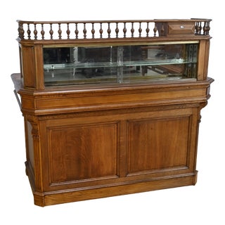 Oak Apothecary Counter, 1920s For Sale