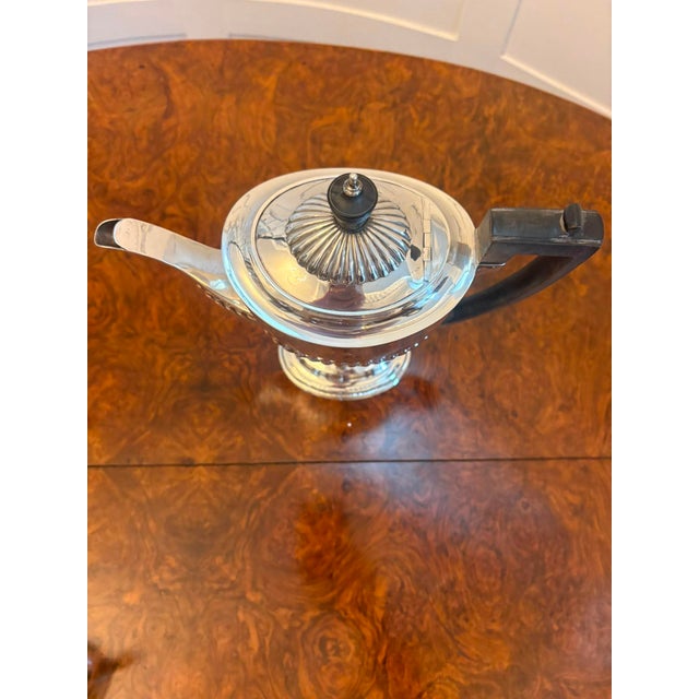 Antique Edwardian Silver Plated Tea and Coffee Set, 1900, Set of 4 For Sale - Image 7 of 18