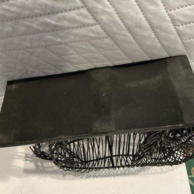 Ebony Large Metal Lion Art Sculpture Wire Sculpture Curtis Jere Style Brutalist Design For Sale - Image 8 of 9