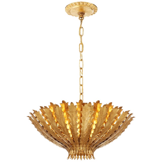 AERIN for Visual Comfort Signature Hampton Small Chandelier in Gild For Sale
