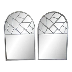 Vintage Art Deco Cracked Ice Mirror - a Pair