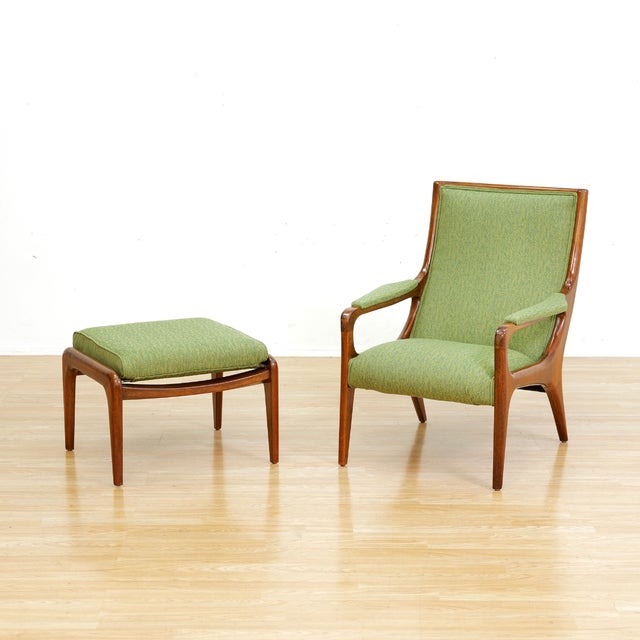 1960s Lounge Chair & Ottoman by Howard Keith For Sale In Los Angeles - Image 6 of 12