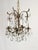Shabby Chic Antique 4 Arm 4 Light Lovely Lavish Brass Cut Lead Glass Crystal Chandelier For Sale - Image 3 of 12