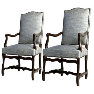 Vintage Grey Dining Chairs, Set of 8 For Sale