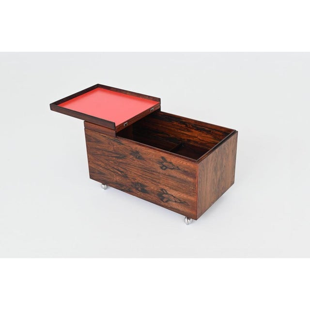 Brown Danish Dry Bar in Rosewood by Poul Norreklit for Dyrlund, 1960 For Sale - Image 8 of 18