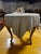 Cream 1970s Draped Resin Petite Trompe-l'Oeil Table For Sale - Image 8 of 8