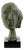 Abstract Head Sculpture, 20th Century, Green-Patinated Bronze For Sale