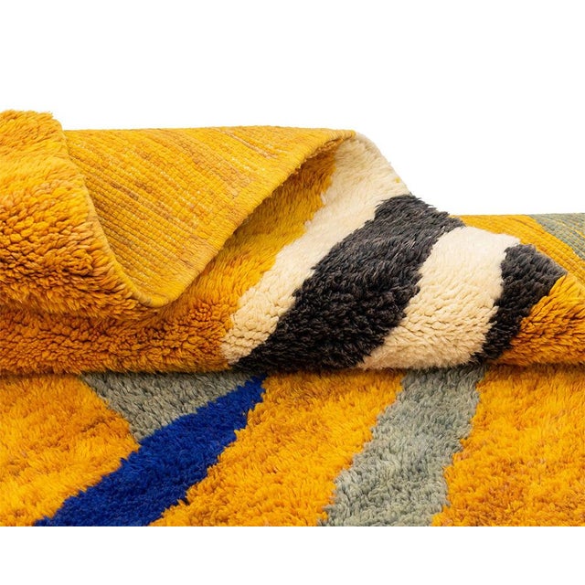 Striking Hand-Knotted Wool Rug by Azele Studio For Sale - Image 6 of 11