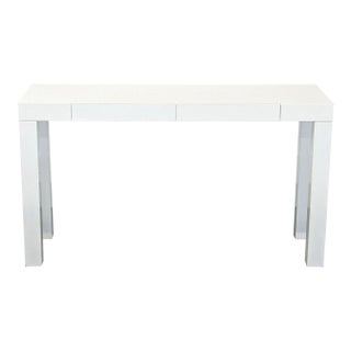 West Elm Parsons White Console For Sale