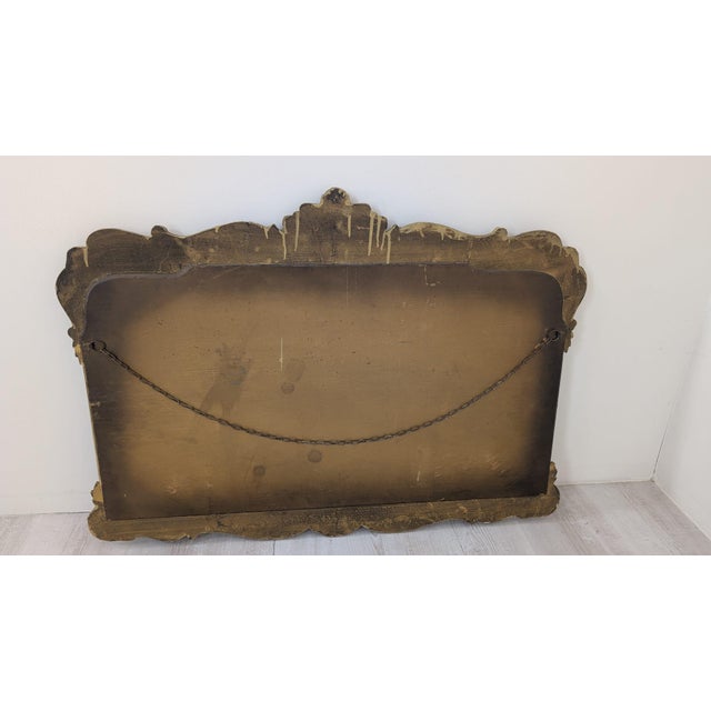 Vintage Mirror in Gilded Wooden Frame, 1960s For Sale - Image 9 of 13