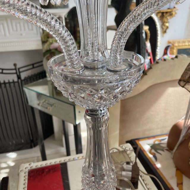 Saint Louis "Maharadja" Amber & Clear Crystal Candelabra For Sale - Image 10 of 10