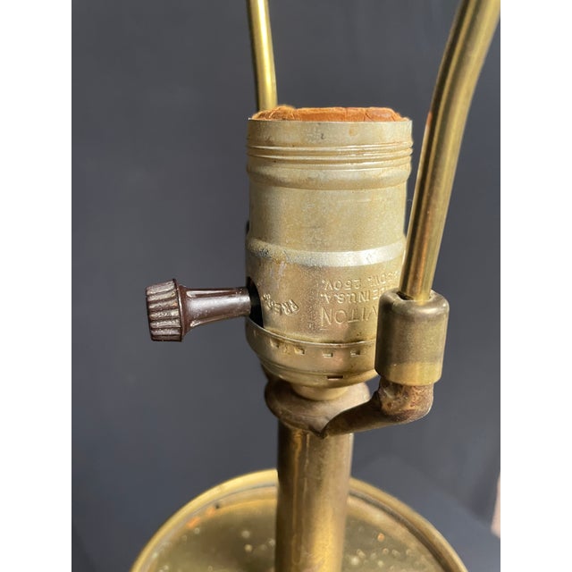 Metal Mid 20th Century Asian Brass Lamp For Sale - Image 7 of 11