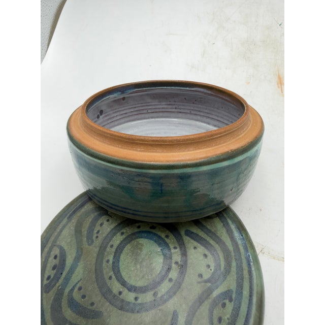 Mid-Century Modern Earthenware Lidded Dish For Sale - Image 3 of 9