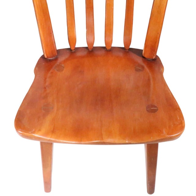Mid 20th Century Set of Eight Cushman Colonial Maple Dining Chairs For Sale - Image 12 of 15